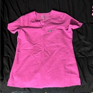 Figs Electric Orchid Catarina Scrub Top